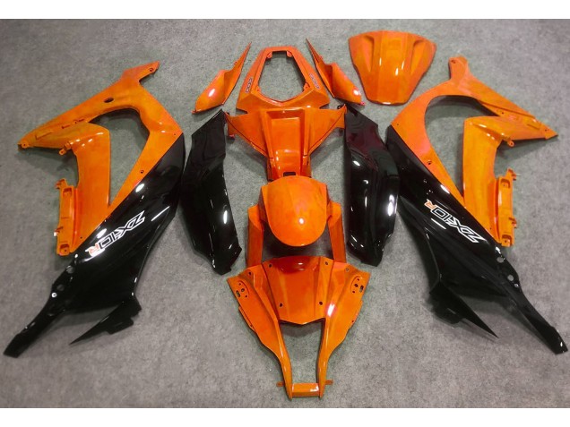 Orange Brillant & Noir 16-19 ZX10R Carénage Moto Orange Brillant & Noir 16-19 ZX10R Carénage Moto