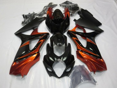 Orange Brûlé & Noir 07-08 GSXR 1000 Carénage Moto