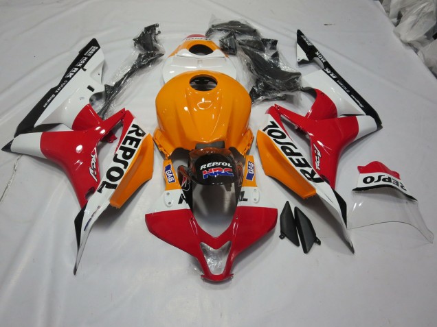 Orange Clair & Blanc Repsol 07-08 CBR600RR Carénage Moto Orange Clair & Blanc Repsol 07-08 CBR600RR Carénage Moto