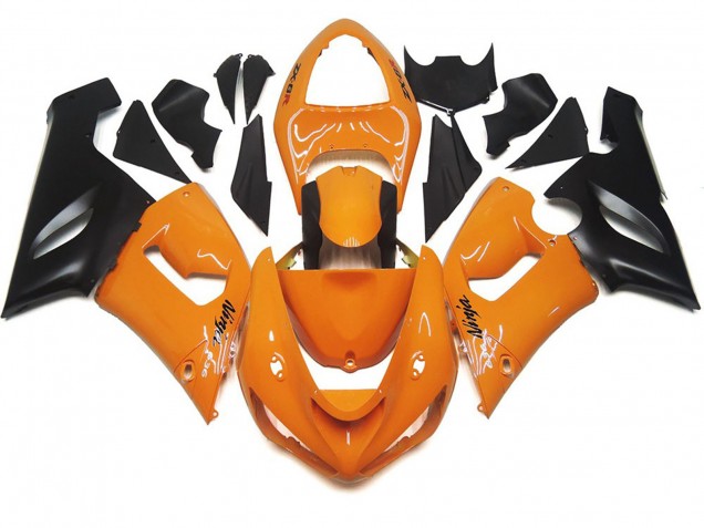 Orange Clair & Noir 05-06 ZX6R Carénage Moto Orange Clair & Noir 05-06 ZX6R Carénage Moto