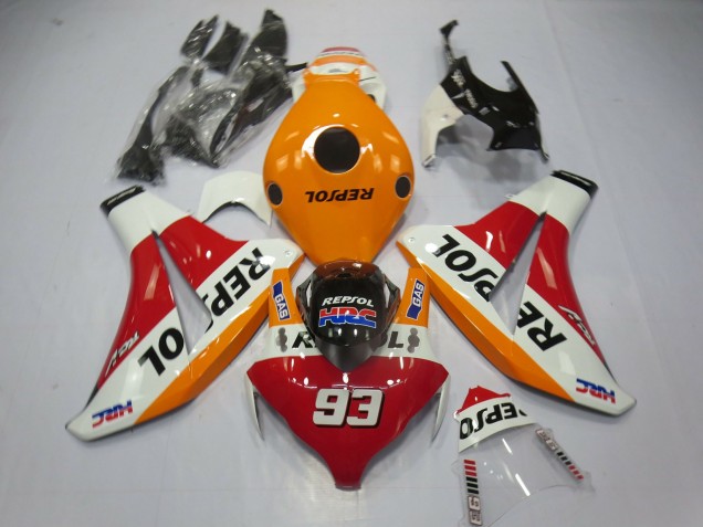 Orange Clair Repsol 93 08-11 CBR1000RR Carénage Moto Orange Clair Repsol 93 08-11 CBR1000RR Carénage Moto