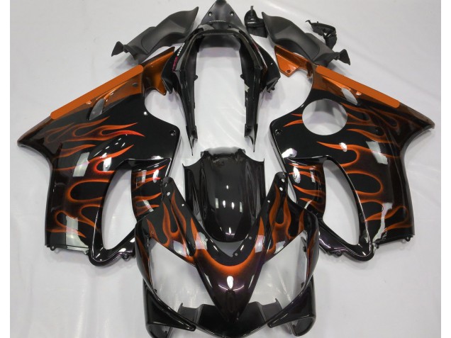 Orange Flamme 04-07 CBR600 F4i Carénage Moto Orange Flamme 04-07 CBR600 F4i Carénage Moto