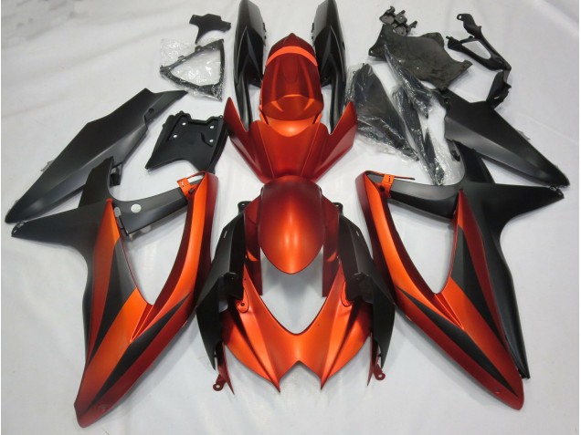 Orange Mat Brûlé 08-10 GSXR 600-750 Carénage Moto Orange Mat Brûlé 08-10 GSXR 600-750 Carénage Moto