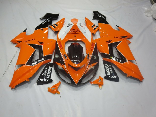 Orange Noir 06-07 ZX10R Carénage Moto Orange Noir 06-07 ZX10R Carénage Moto