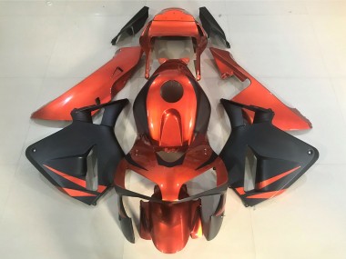 Orange & Noir Mat 03-04 CBR600RR Carénage Moto