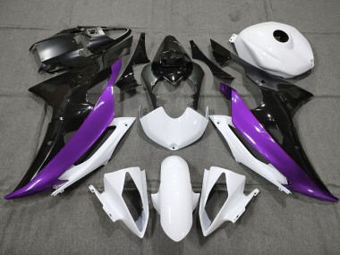 Personnalisé Violet Noir & Blanc 08-16 R6 Carénage Moto