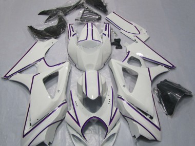 Rayure Épingle Violet Blanc Brillant 07-08 GSXR 1000 Carénage Moto