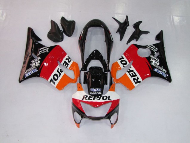 Repsol Rouge Orange & Noir 99-00 CBR600 F4 Carénage Moto Repsol Rouge Orange & Noir 99-00 CBR600 F4 Carénage Moto