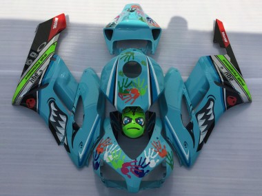 Requin Bleu Clair 04-05 CBR1000RR Carénage Moto