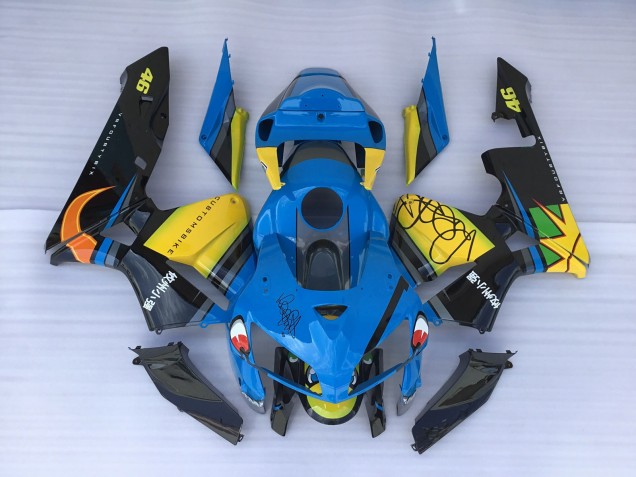 Requin Bleu & Jaune 05-06 CBR600RR Carénage Moto