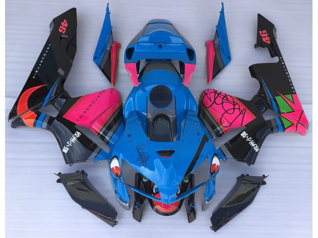 Requin Bleu & Rose 05-06 CBR600RR Carénage Moto