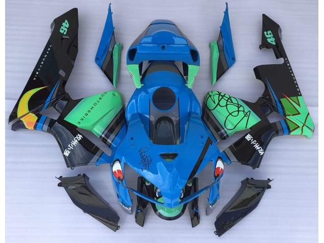 Requin Bleu & Vert 05-06 CBR600RR Carénage Moto
