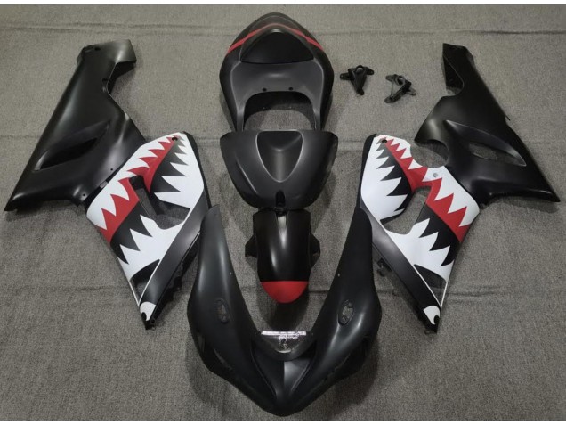 Requin Noir Mat 05-06 ZX6R Carénage Moto Requin Noir Mat 05-06 ZX6R Carénage Moto