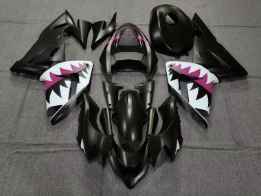 Requin Noir Mat & Rose 04-05 ZX10R Carénage Moto