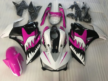 Requin Rose & Blanc 15-18 R3 Carénage Moto