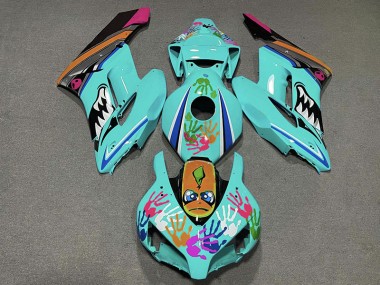 Requin Turquoise 04-05 CBR1000RR Carénage Moto