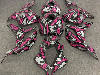 Rose & Argent Camo 09-12 CBR600RR Carénage Moto