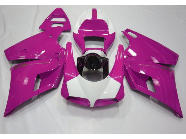 Rose Brillant & Blanc 93-05 Ducati 996 748 916 998 Carénage Moto Rose Brillant & Blanc 93-05 Ducati 996 748 916 998 Carénage Moto