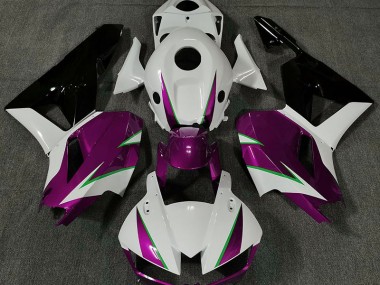 Rose Brillant Blanc & Vert 13-23 CBR600RR Carénage Moto