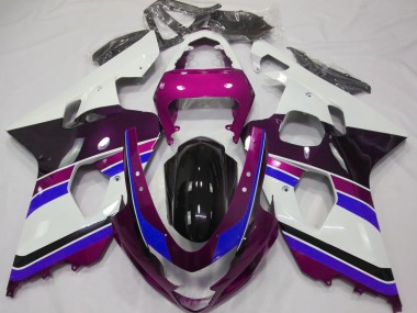 Rose Brillant & Bleu 04-05 GSXR 600-750 Carénage Moto