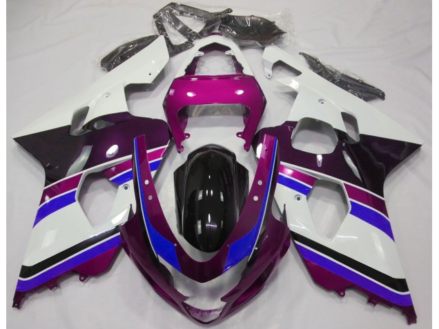 Rose Brillant & Bleu 04-05 GSXR 600-750 Carénage Moto