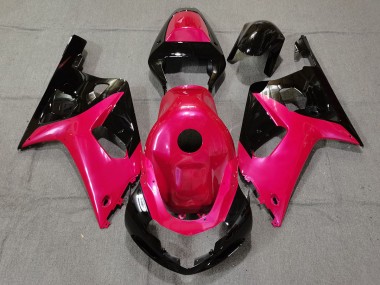 Rose Brillant & Noir 01-03 GSXR 600-750 Carénage Moto
