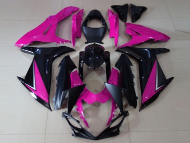 Rose Brillant & Noir 11-24 GSXR 600-750 Carénage Moto