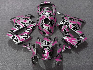 Rose Camouflage 02-12 VFR800 Carénage Moto