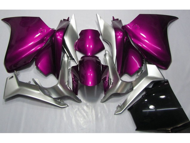 Rose Foncé & Argent 10-13 VFR1200 Carénage Moto Rose Foncé & Argent 10-13 VFR1200 Carénage Moto