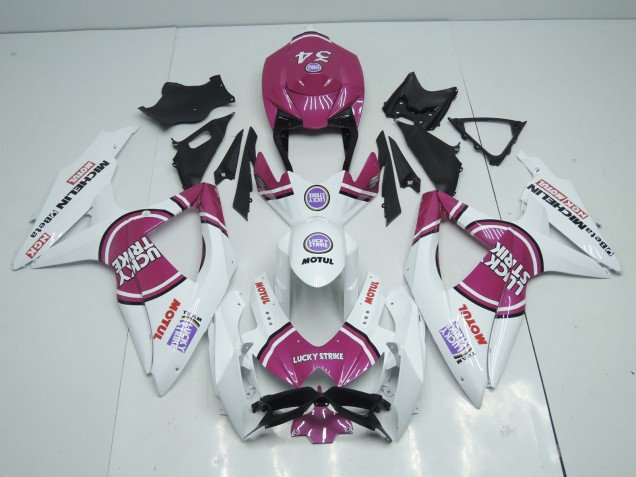 Rose Lucky Strike 08-10 GSXR 600-750 Carénage Moto Rose Lucky Strike 08-10 GSXR 600-750 Carénage Moto