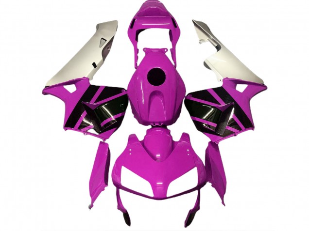 Rose Vif & Argent Mat 03-04 CBR600RR Carénage Moto Rose Vif & Argent Mat 03-04 CBR600RR Carénage Moto