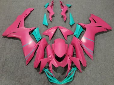 Rose Vif Mat & Bleu Sarcelle 11-24 GSXR 600-750 Carénage Moto