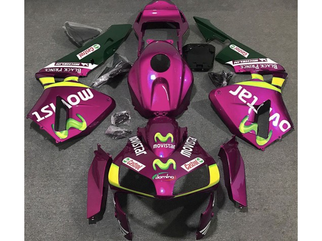 Rose Vif Movistar 03-04 CBR600RR Carénage Moto