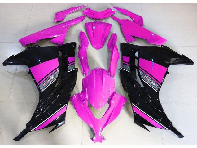 Rose Vif & Noir 13-18 Ninja 300 Carénage Moto Rose Vif & Noir 13-18 Ninja 300 Carénage Moto