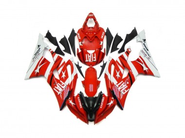 Rouge & Blanc Avec Des Étoiles 08-16 R6 Carénage Moto