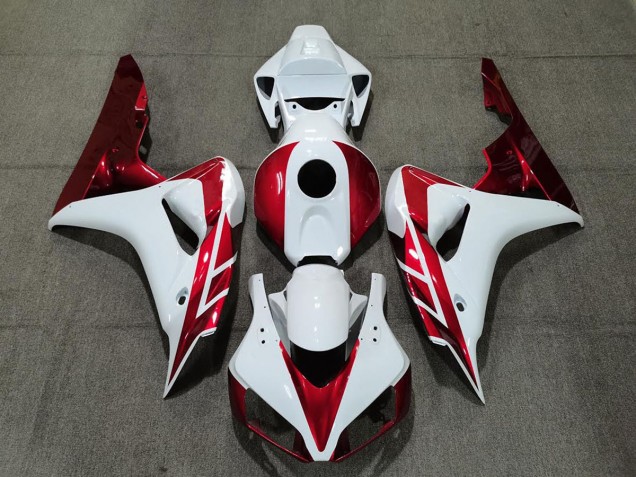 Rouge Bonbon & Blanc 06-07 CBR1000RR Carénage Moto