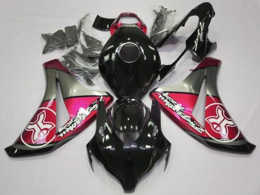 Rouge Bonbon Sur Noir Personnalisé 08-11 CBR1000RR Carénage Moto