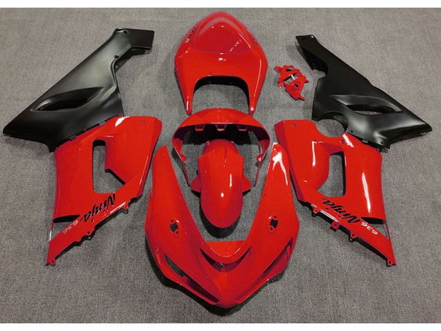 Rouge Brillant 05-06 ZX6R Carénage Moto Rouge Brillant 05-06 ZX6R Carénage Moto