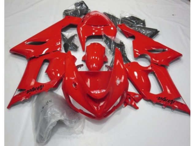 Rouge Brillant 05-06 ZX6R Carénage Moto Rouge Brillant 05-06 ZX6R Carénage Moto