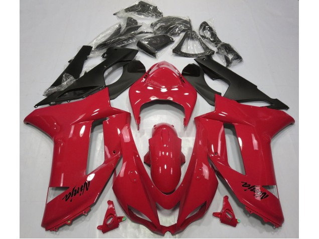 Rouge Brillant 07-08 ZX6R Carénage Moto Rouge Brillant 07-08 ZX6R Carénage Moto