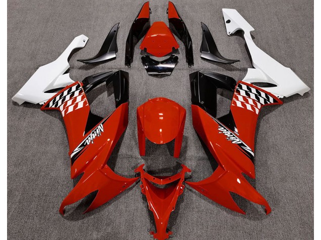 Rouge Brillant & Blanc 08-10 ZX10R Carénage Moto