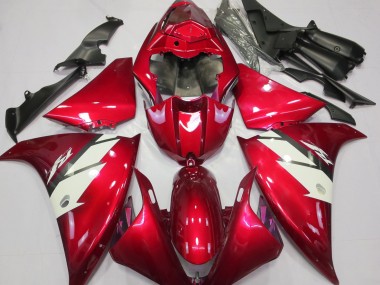 Rouge Brillant & Blanc 12-14 R1 Carénage Moto