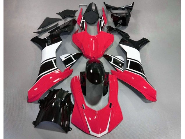 Rouge Brillant Blanc & Noir 15-19 R1 Carénage Moto Rouge Brillant Blanc & Noir 15-19 R1 Carénage Moto