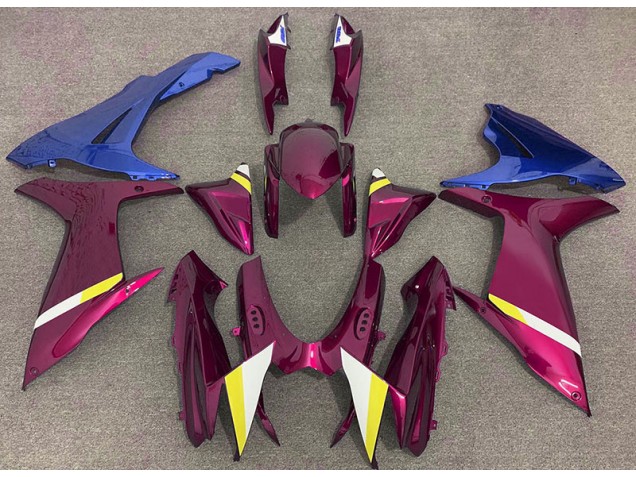 Rouge Brillant & Bleu 11-24 GSXR 600-750 Carénage Moto Rouge Brillant & Bleu 11-24 GSXR 600-750 Carénage Moto