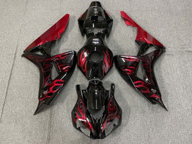 Rouge Brillant Flamme 06-07 CBR1000RR Carénage Moto