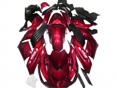 Rouge Brillant & Flamme 06-11 ZX14R Carénage Moto