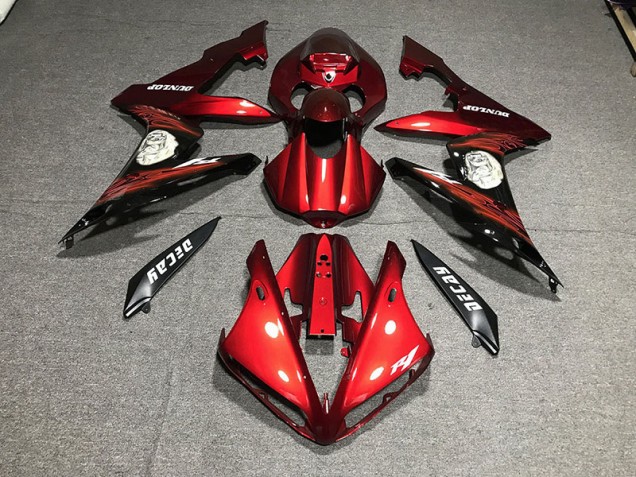Rouge Brillant & Logos 04-06 R1 Carénage Moto Rouge Brillant & Logos 04-06 R1 Carénage Moto