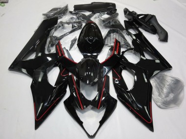 Rouge Brillant & Noir 05-06 GSXR 1000 Carénage Moto