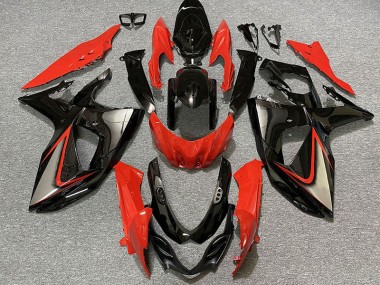 Rouge Brillant & Noir 09-16 GSXR 1000 Carénage Moto