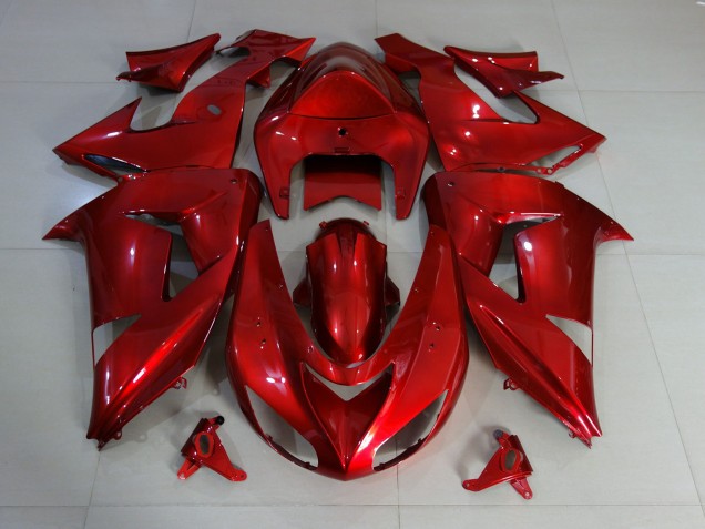 Rouge Brillant Profond 06-07 ZX10R Carénage Moto Rouge Brillant Profond 06-07 ZX10R Carénage Moto